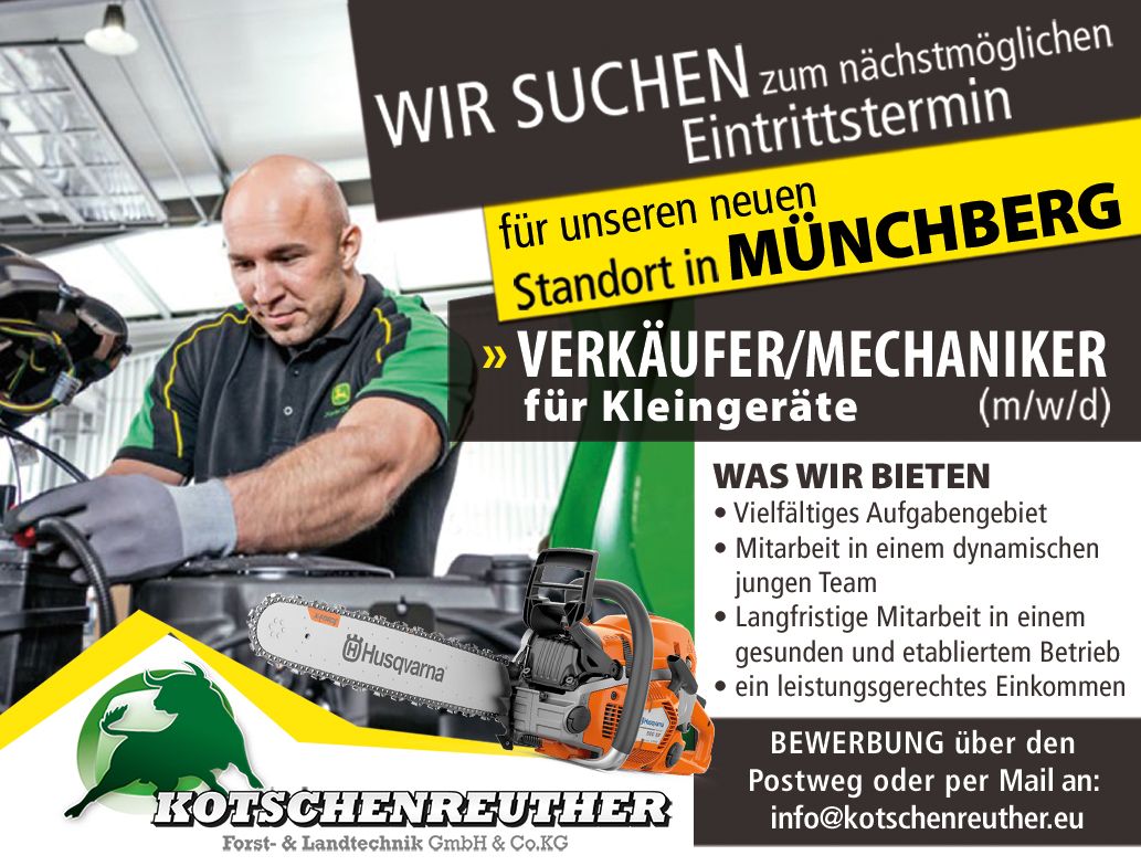 Kleingerätemeachaniker für MÜNCHBERG