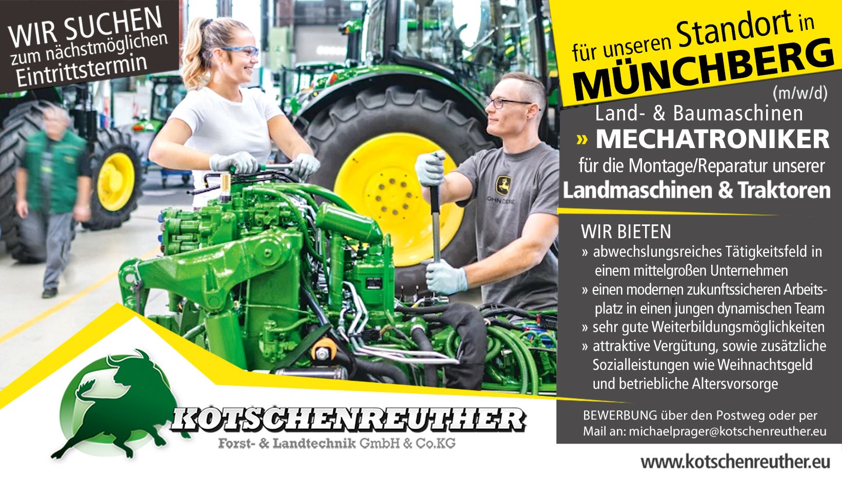 LAND- & BAUMASCHINENMECHATRONIKER für Münchberg